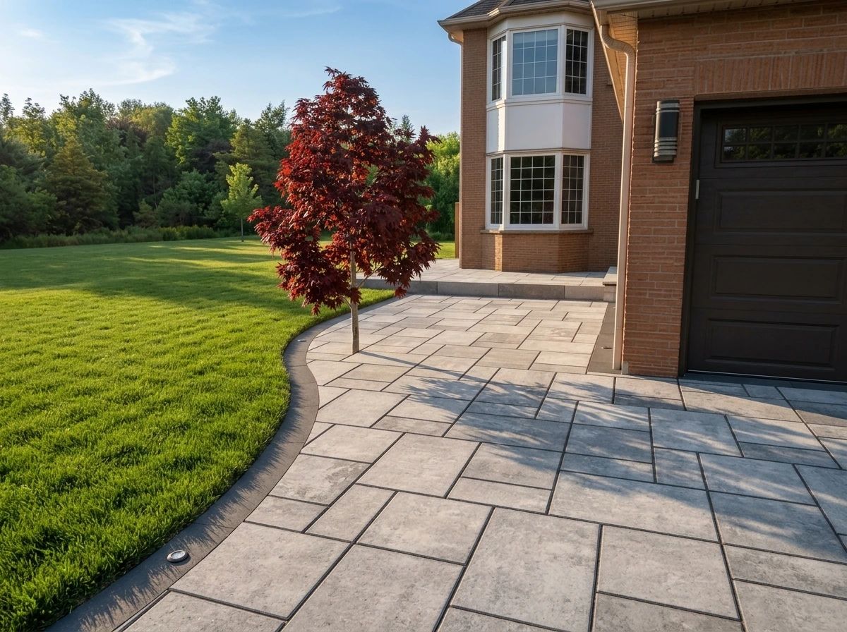 Driveway detail 3D visualization